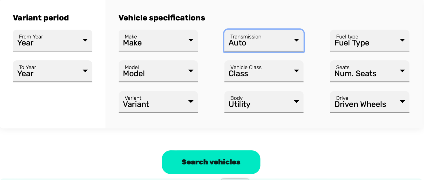 Refine and filter car search